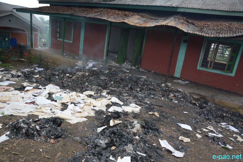 ILP : The remains of Government Office and MLA, Minister's Building at Churachandpur :: 05 September 2015. 