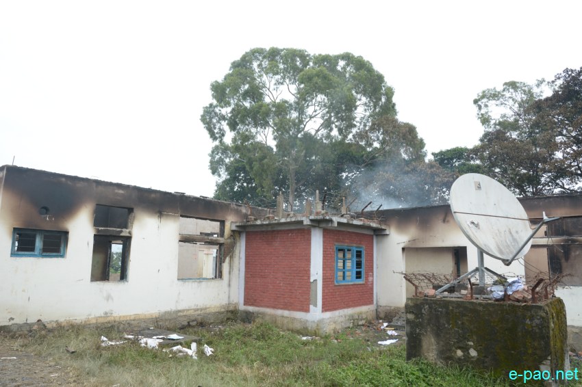 ILP : The remains of Government Office and MLA, Minister's Building at Churachandpur :: 05 September 2015