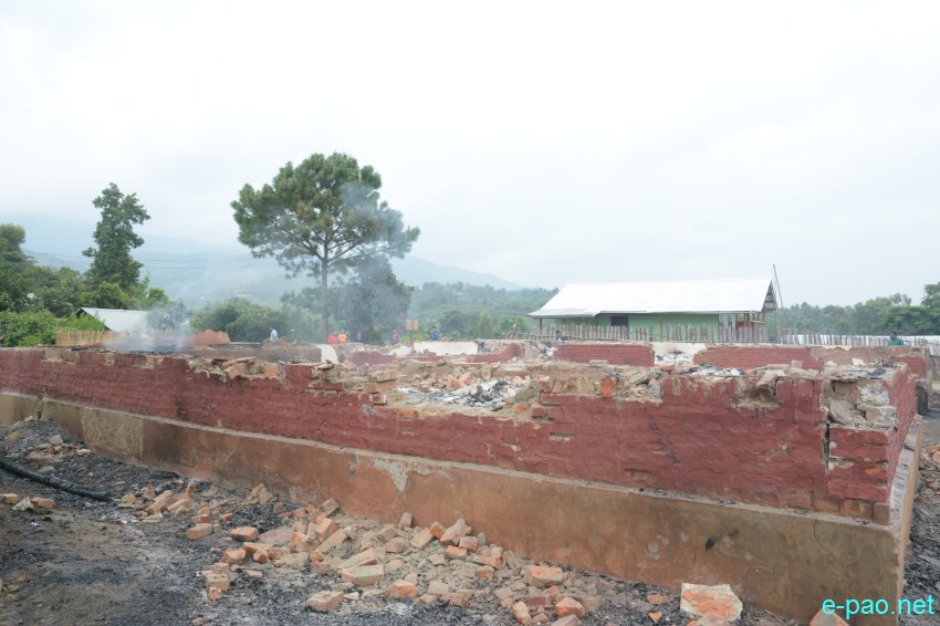 ILP : The remains of Government Office and MLA, Minister's Building at Churachandpur :: 05 September 2015