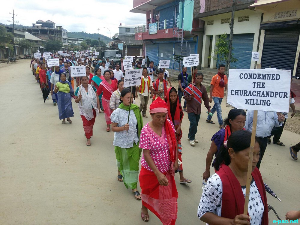 Rally at Chandel Welcoming Naga Peace Accord and Condemning 3 (ILP) Bills Passed by Manipur Govt :: 14 Sep 2015