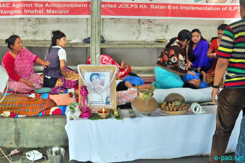 ILP : Indefinite hunger strike protest at Singjamei Wangma for implementation of ILPS in Manipur :: July 25 2016