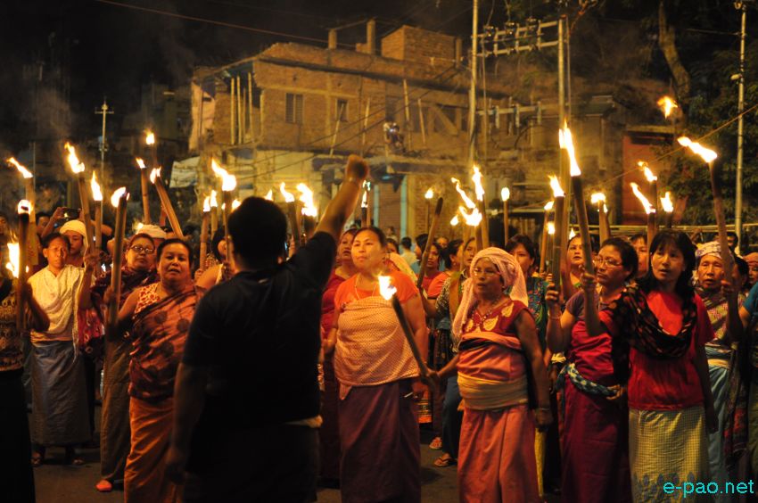 ILP : Meira Paibi Rally by women in Imphal City :: Night of May 8 2016