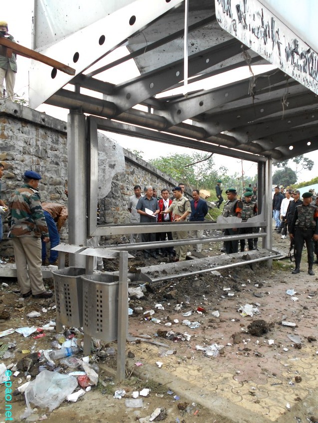 Bomb blast at Moirangkhom, near Hicham Yaicham Pat, Imphal at around 6:20 am :: 30 October 2013