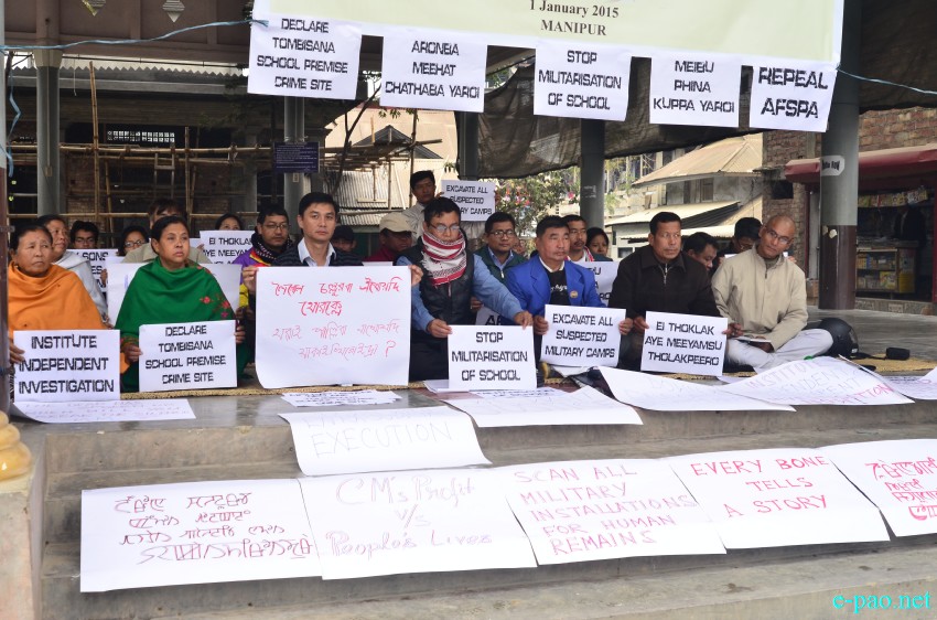 'Read our stories from our bones' : Sit in protest in Keishampat Leirambi Community hall, Imphal :: January 01 2015