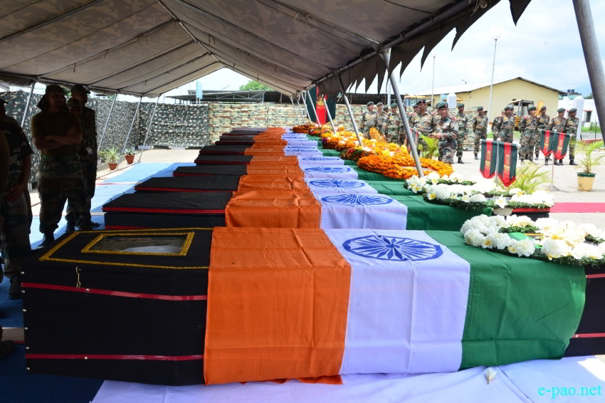 Condolences given to the departed soul at Tuhilal Airport who expired in KIA at Chandel district  :: 6 June 2015