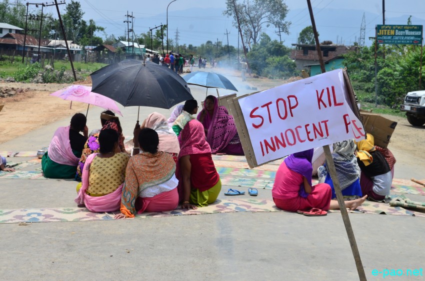 Protest at Mapao Khullen against killing of Dayananda / Premananda and physical torture of school student :: 13 May 2015