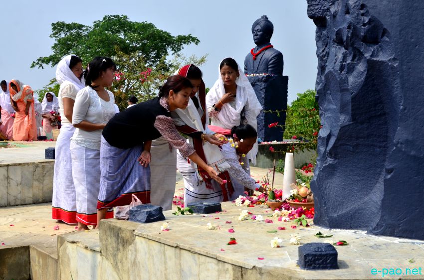 Floral tribute to departed souls of proscribed People's Liberation Army (PLA) at Cheiraoching Martyrs Memorial Park :: 13th April 2016