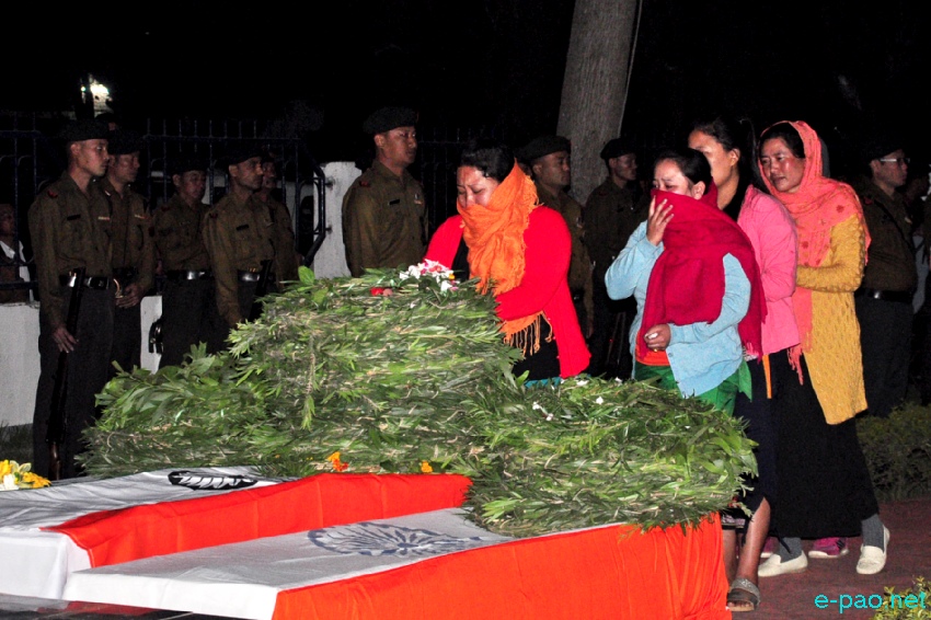 Manipur State paid full honour to 3 police personnel killed in line of duty :: December 15 2016
