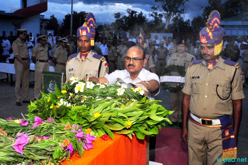 Homage paid at Imphal Tulihal Airport to slain CRPF personnel, Head Constable Khundrakpam Opendra :: July 20 2016