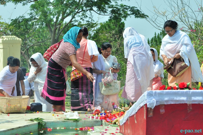 Floral tributes to PLA members killed (in 1981/82) at Cheiraoching memorial complex :: April 13 2017