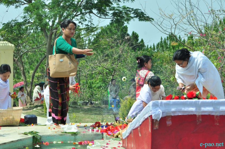 Floral tributes to PLA members killed (in 1981/82) at Cheiraoching memorial complex :: April 13 2017