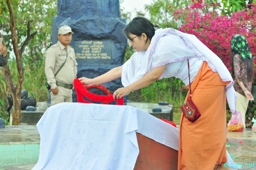 Floral tributes to PLA members killed (in 1981/82) at Cheiraoching memorial complex :: April 13 2018