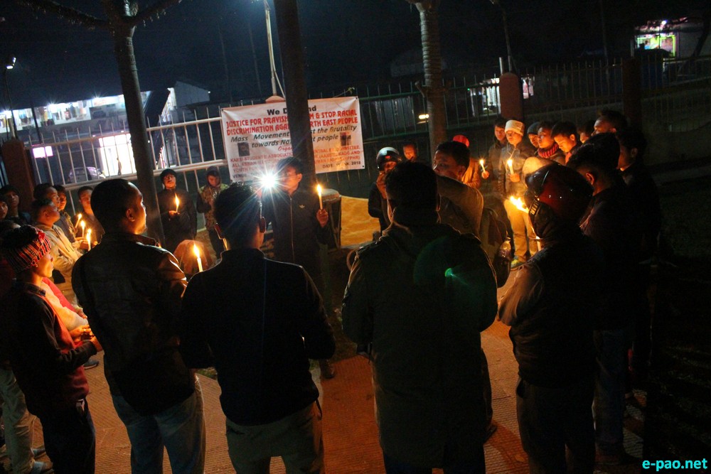 Candlelight vigil seeking Justice for Pravish Chanam at Karbianglong, Assam :: 11 January, 2017