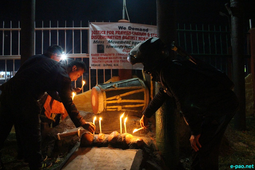Candlelight vigil seeking Justice for Pravish Chanam at Karbianglong, Assam :: 11 January, 2017