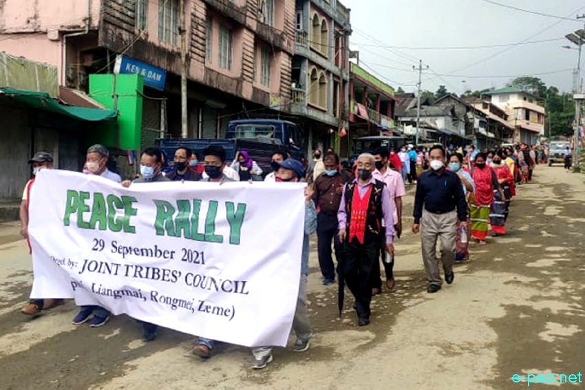 Athuan Abonmai Killing : Peace Rally by Joint Tribes' Council at Tamenglong HQ :: September 29 2021