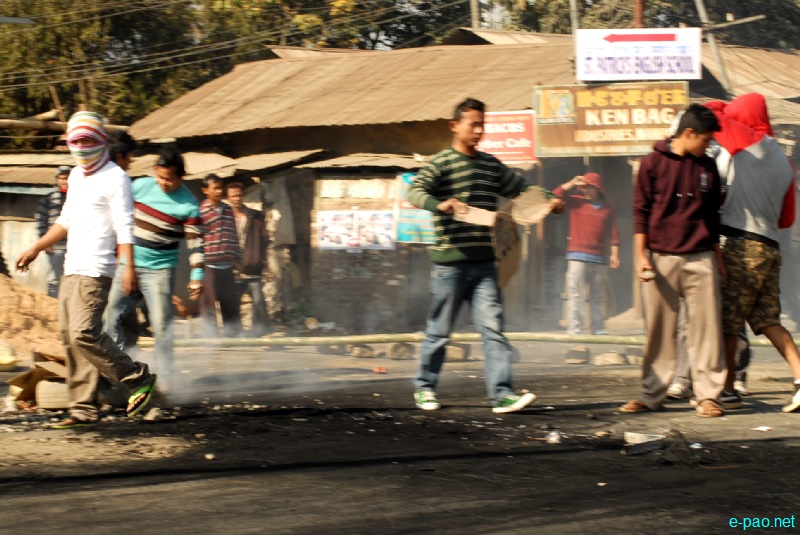 Bandh and Protest demanding justice against Molestation of Actress Momoko  in Imphal :: 22 December 2012