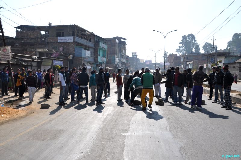 Bandh and Protest demanding justice against Molestation of Actress Momoko  in Imphal area :: 23 December 2012