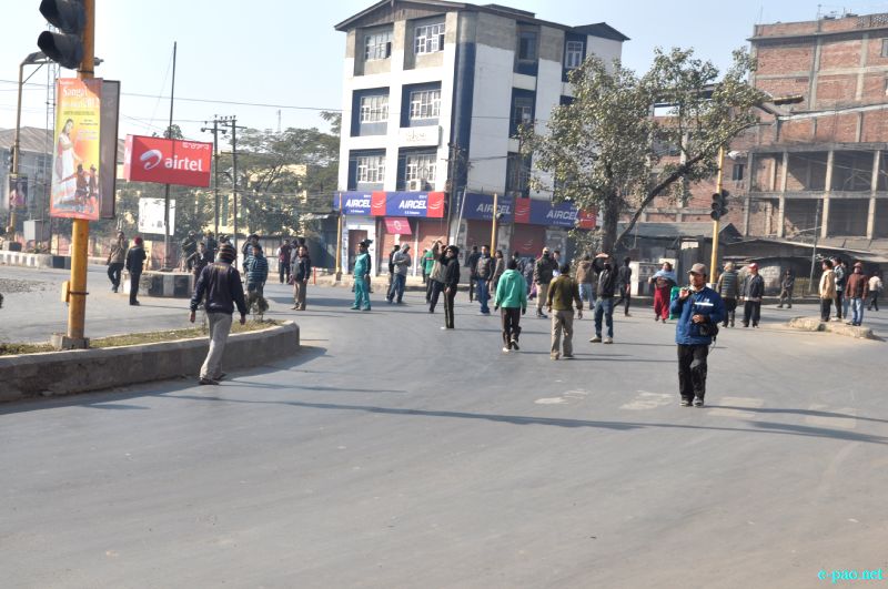 Bandh and Protest demanding justice against Molestation of Actress Momoko  in Imphal area :: 24 December 2012