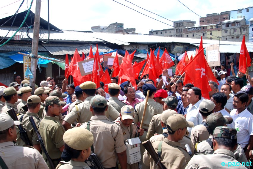 CPI Manipur State Council Protest at Imphal :: June 20 2013