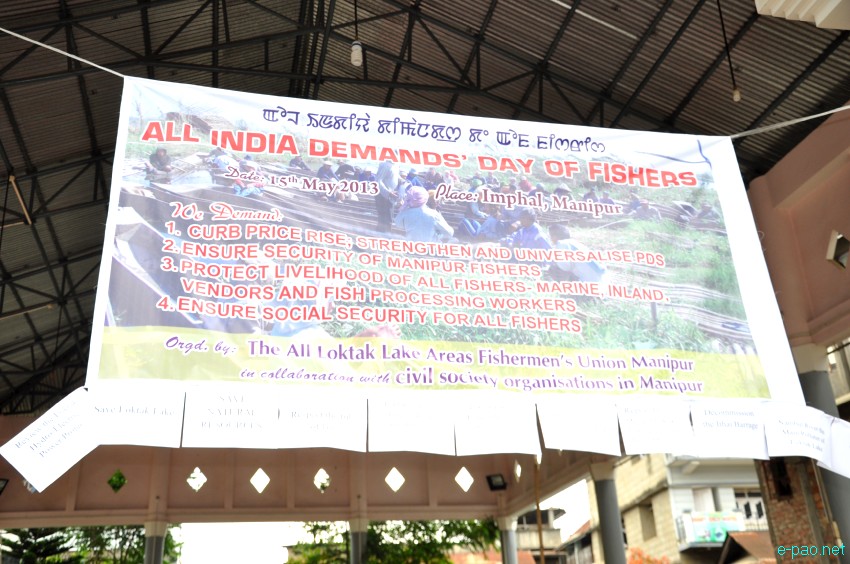 All India Demands Day of Fishers  at Keishampat Junction, Imphal :: May 15 2013