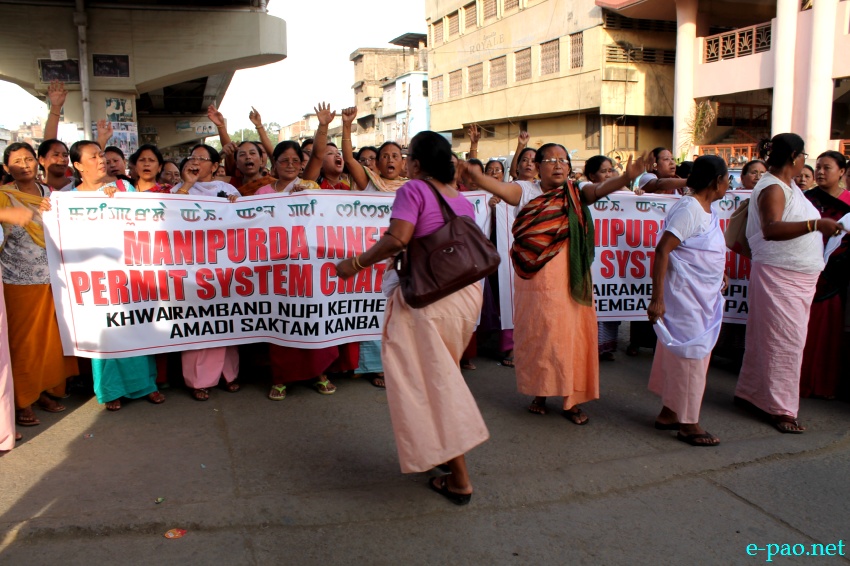 Women market vendors  Rally in support of ILP system introduction in Manipur :: 09 June 2013