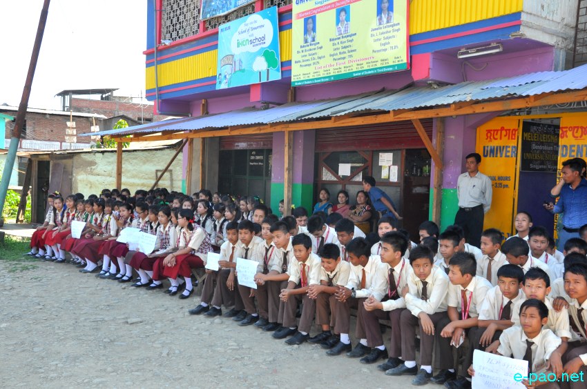 Sit-in-protest by Universal Student Academy (USA), Singjamei for Inner Line Permit System in Manipur :: 12 June 2013