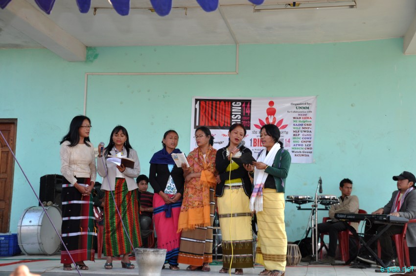 One Billion Rising: Imphal observation at BOC and in front of City Convention Hall on Feb 14 2013