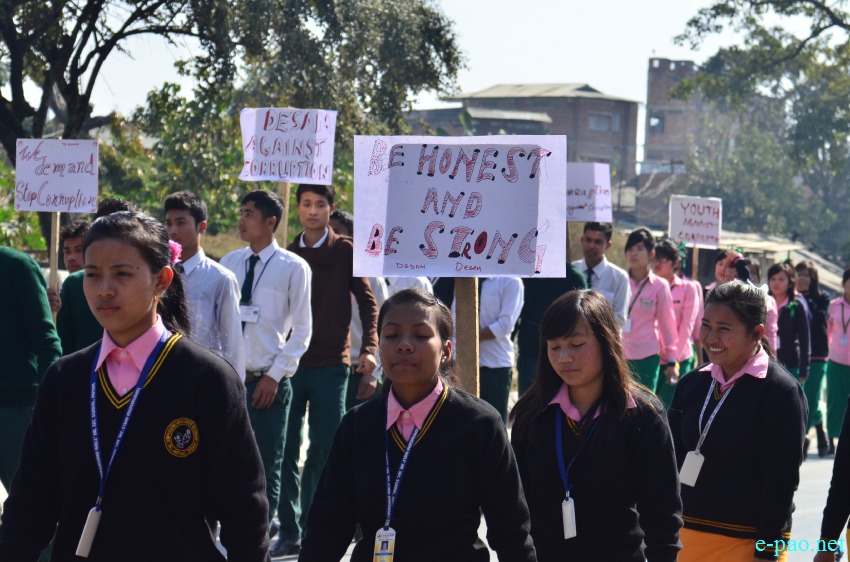 Student Rally on International Anti Corruption day observation in Imphal  :: December 09 2014