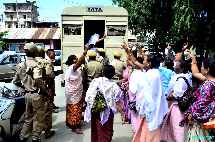 ILP : JCILPS members produced before Chief Judicial Magistrate, Imphal West at Cheirap Court :: Sep 16 2014