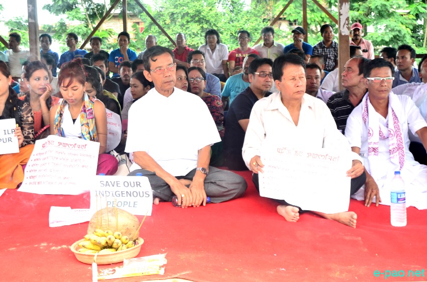 ILP : Sit in Protest by Maniwood  at Elangbam Leikai Meira Paibi Shanglen  :: September 05 2014