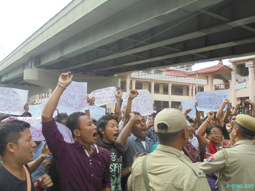 ILP : Arrested JCILPS functionaries produced before court and Protest by student/womenfolks :: September 09 2014