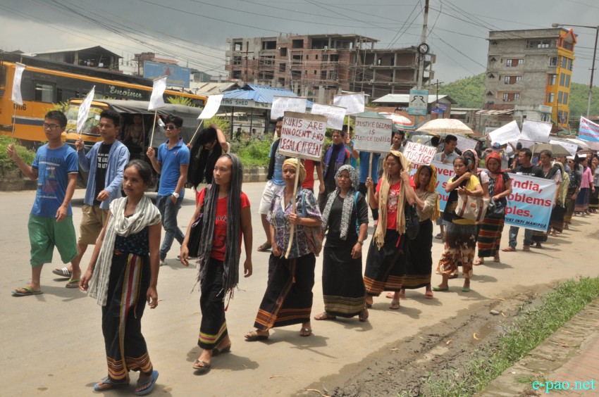 Protest rally taken out under aegis of Kuki Inpi Manipur (KIM) at THAU Ground, Imphal :: July 04, 2014
