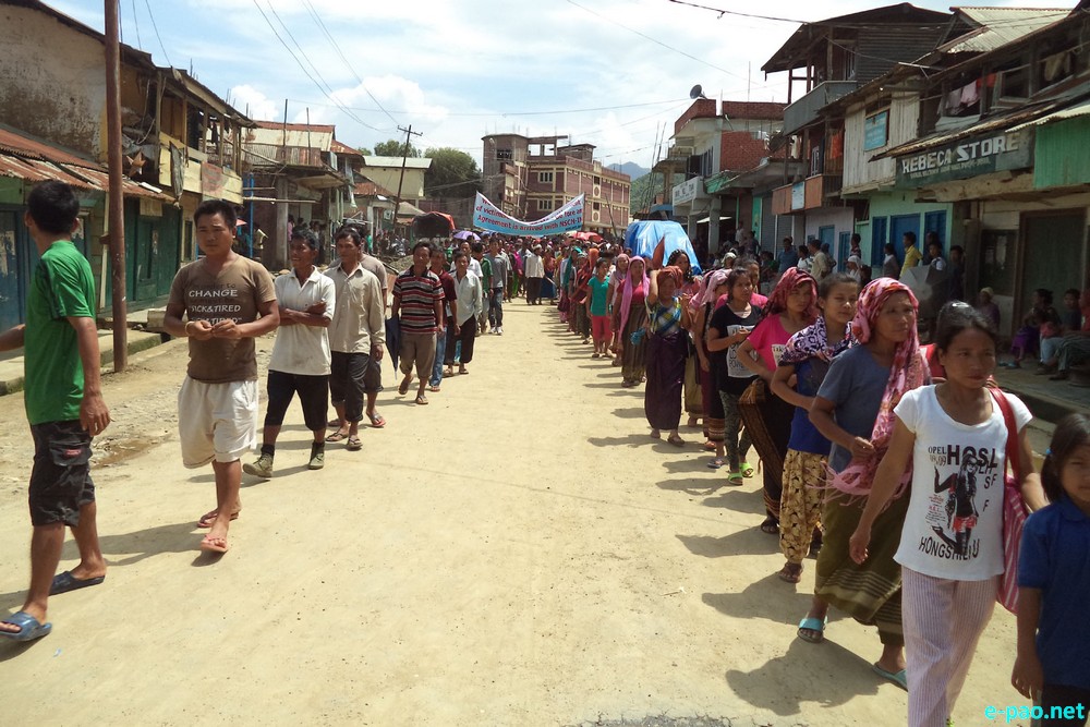 Protest rally taken out under aegis of Kuki Inpi Manipur (KIM) at Saikul :: July 04, 2014