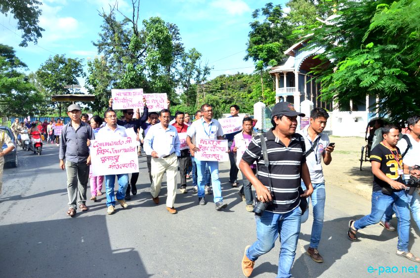 AMWJU memorandum to DGP condemning thrashing of media persons by police commandos near Hueiyen Lanpao office :: August 18 2015
