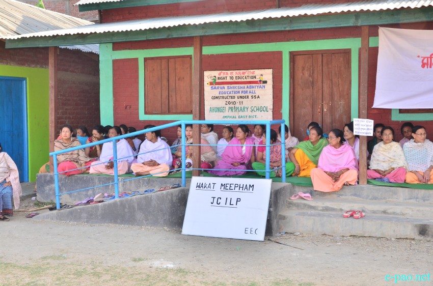 ILP : Mass Sit-in Protest at different parts of Imphal :: March 17 2015