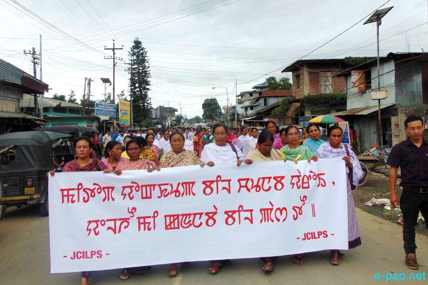  ILP: Protest rally demand at Kwakeithel Tiddim Road on July 02 2015 