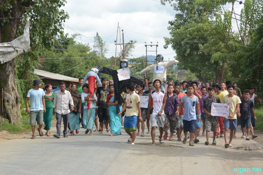 ILP : 12 Hours General Strike and ILP protest in Imphal  :: July 16 2015