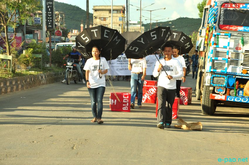 A mass rally against bandh/blockade by Progressive Manipur (MP) :: 2nd October 2016