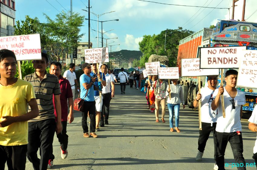 A mass rally against bandh/blockade by Progressive Manipur (MP) :: 2nd October 2016