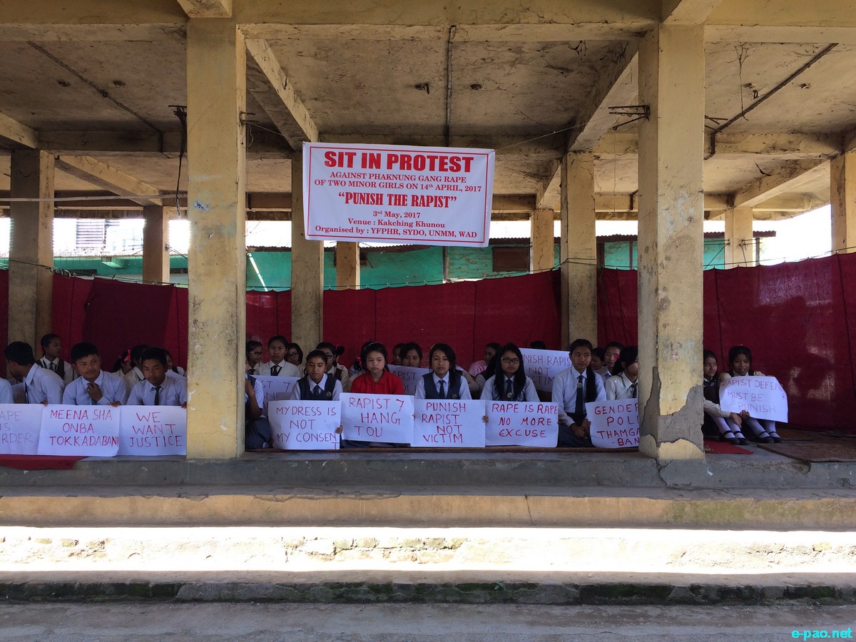 Sit-in-Protest at Kakching against Phaknung gang rape of minor girls by 7 persons :: 03 May 2017