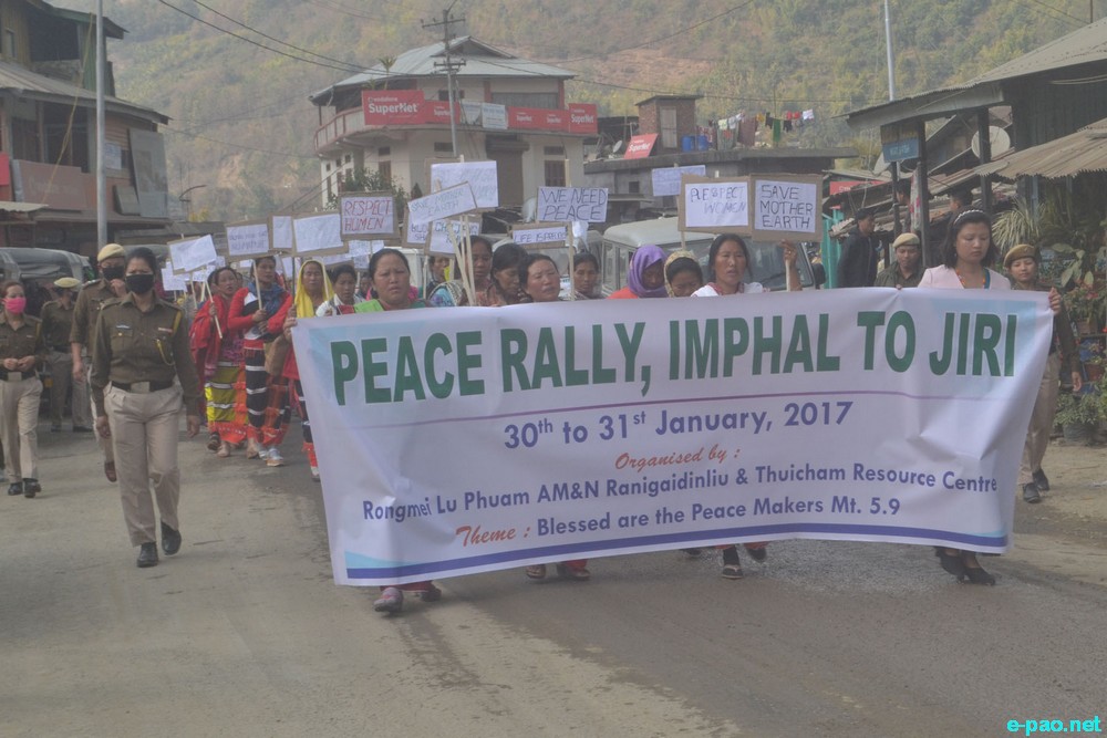 Peace Rally from Imphal to Jiribam :: 30th and 31st January 2017