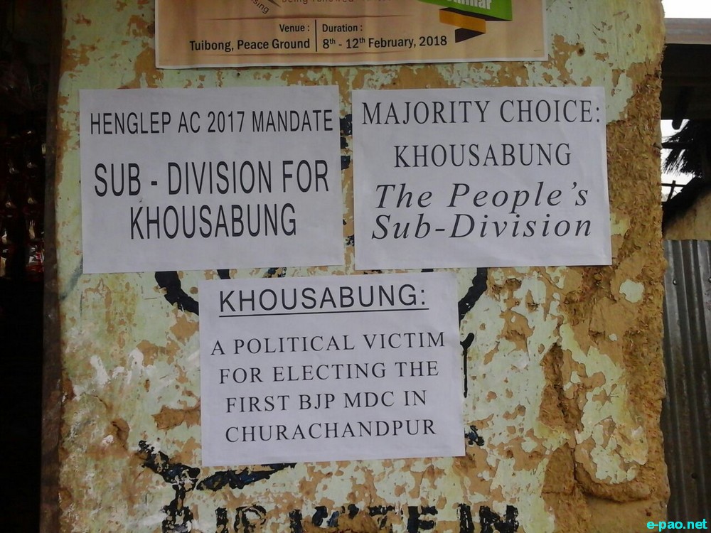 Khousabung Sub Division Demand Committee (KSDDC) observed 'Black Day' at Khousabung, Henglep, Churachandpur :: 10th February 2018