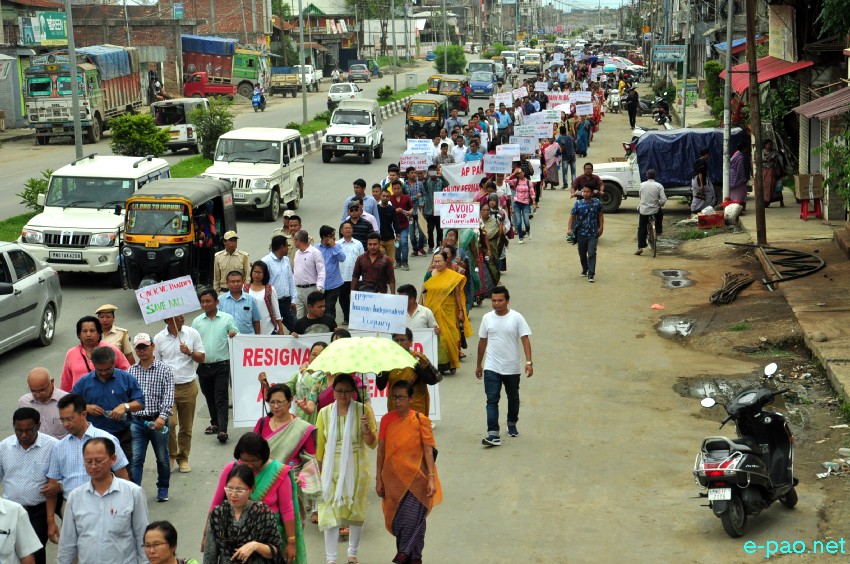Rally demanding to remove Vice Chancellor - Adya Prasd Pandey of Manipur University :: 30 June 2018