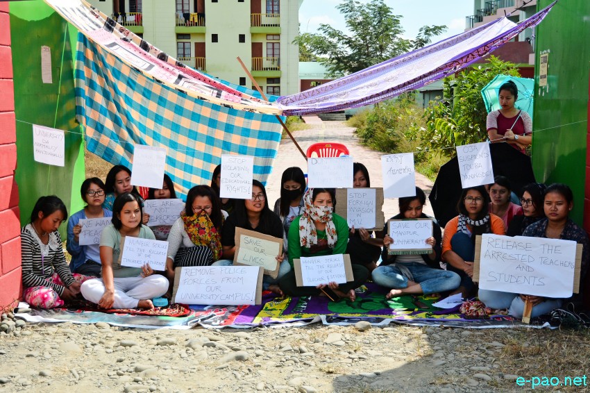 Hunger Strike by Students against police action towards students of Manipur University :: 25th September 2018