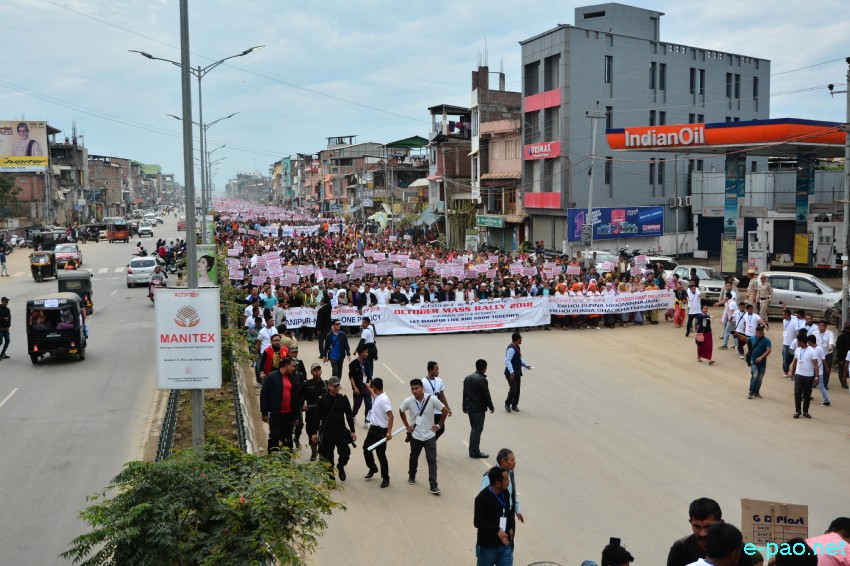 October Mass Rally (Mera Kongchat) to take a united stand against any harm to Manipur State's integrity :: 31 October 2018