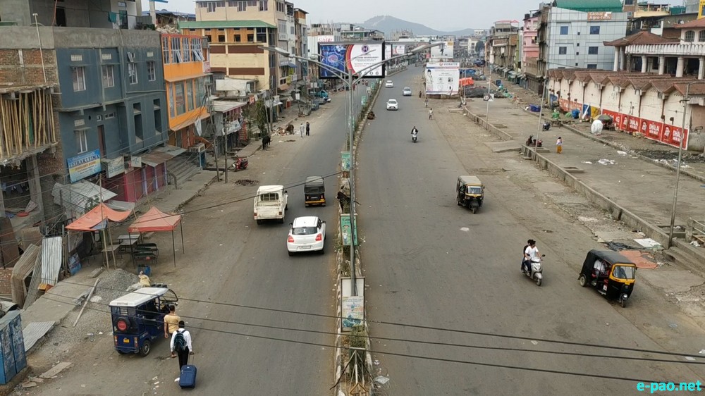 A scene of Imphal City during a 15-hour general strike (Bandh)  :: March 21 2020