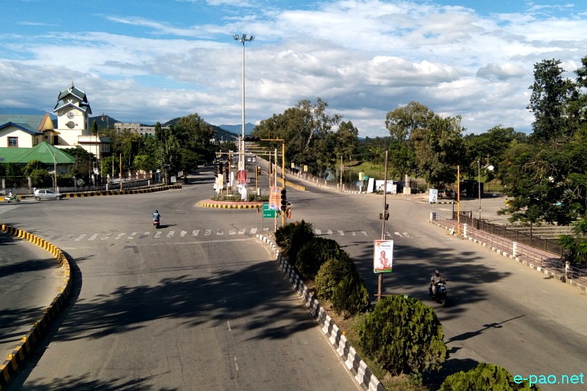A view of Imphal city during a shutdown :: October 15 2021