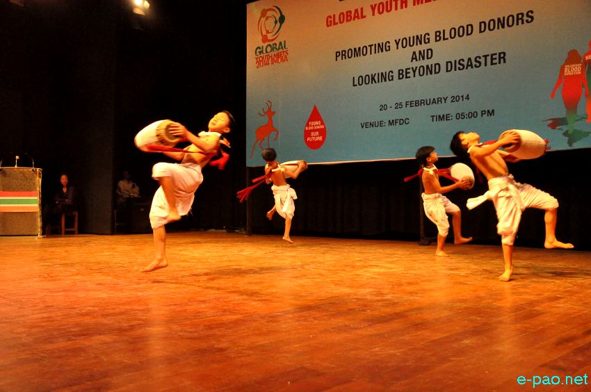 Dhol and Pung Chollom at Global Youths  Meet 2014, India at MFDC Auditorium, Imphal :: 20 Feb 2014