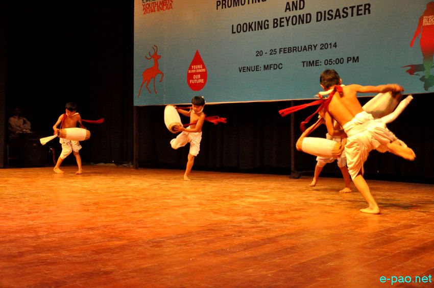Dhol and Pung Chollom at Global Youths  Meet 2014, India at MFDC Auditorium, Imphal :: 20 Feb 2014