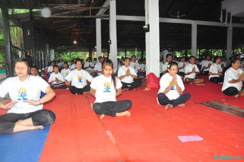 International Day of Yoga observed at Khunthokhanbi Community Hall, Thangmeiband :: 21 June 2016